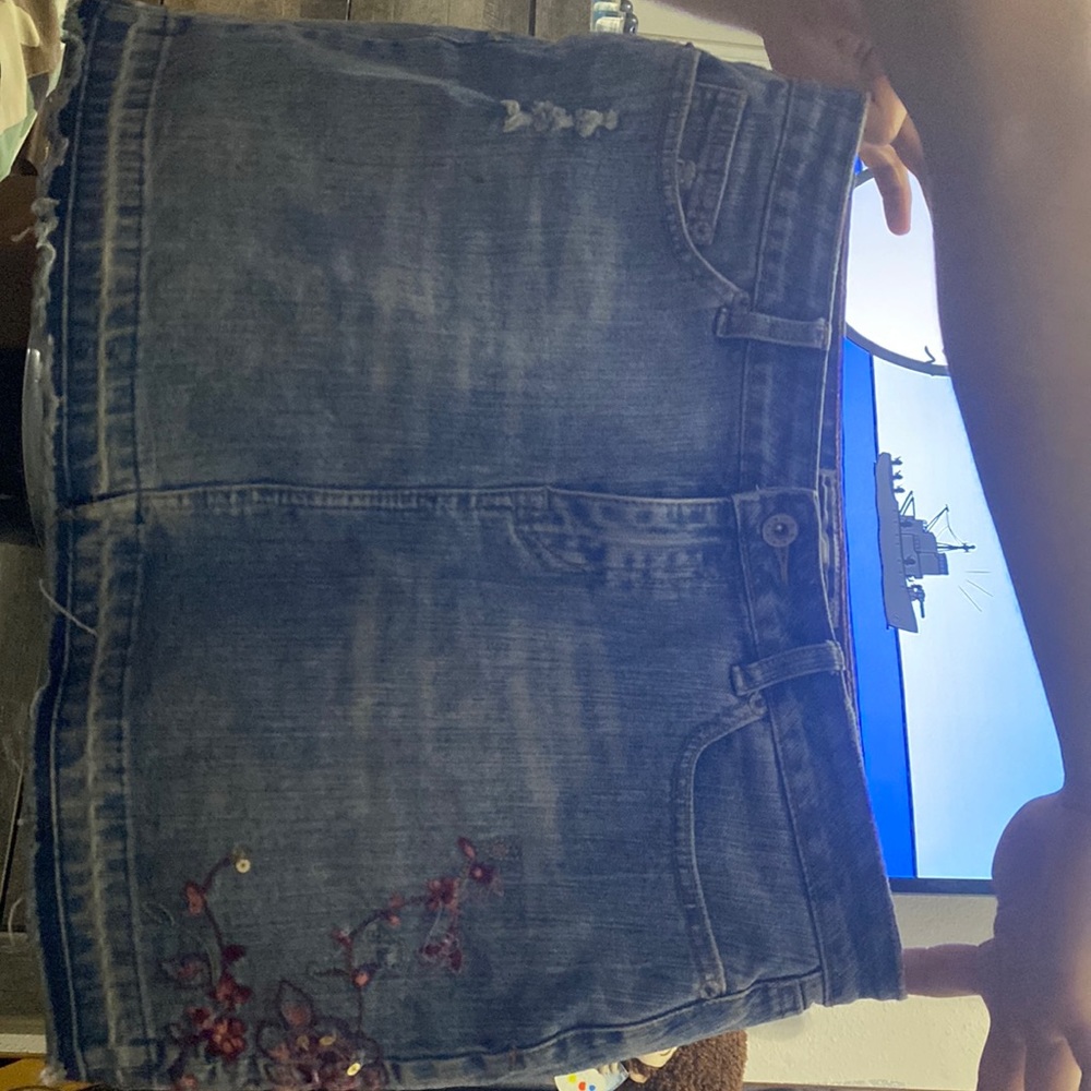 Rave jean skirt 1900s